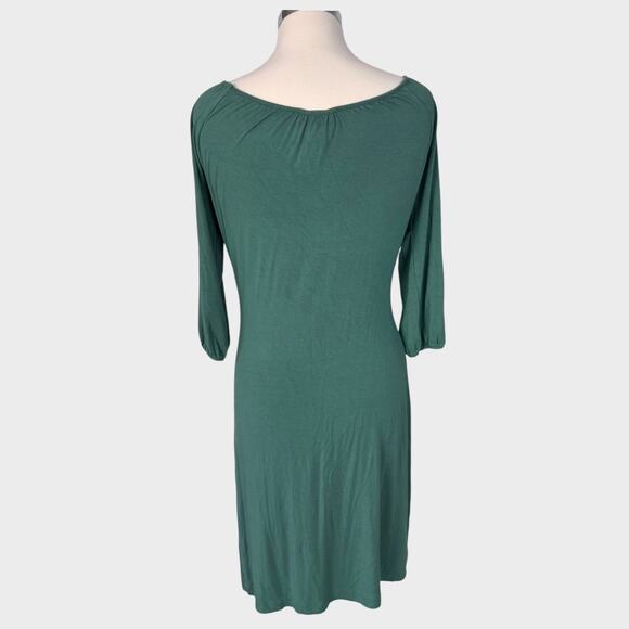 Neiman Marcus Exclusive Exclusive Medium Green Dress Rayon Spandex - Picture 5 of 7
